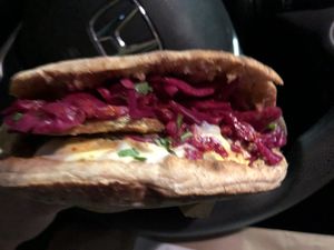 Eggplant Burger at Shouk in Washington