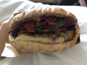 Eggplant Burger 🍆 🍔  at Shouk in Washington