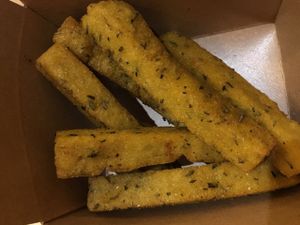 Polenta fries at Shouk in Washington