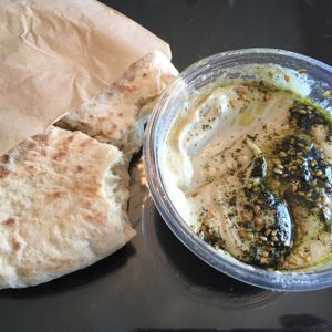 Hummus. super creamy and delicious. at Shouk in Washington
