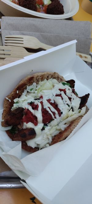 Shouk sausage, no onions at Shouk in Washington