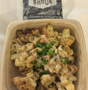 cauliflower lentil rice bowl - heaven in a bowl at Shouk in Washington