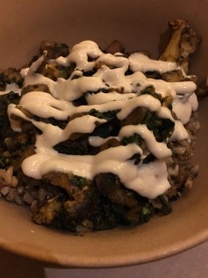 Mushroom bowl at Shouk in Washington