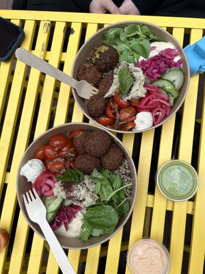 Falafel bowls   at Shouk in Washington