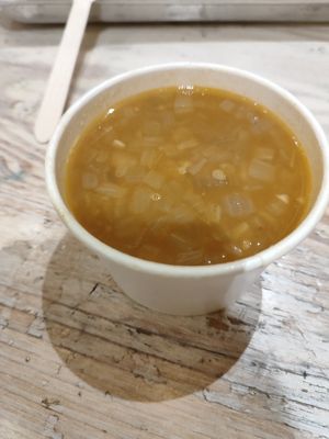 Lentil soup at Shouk in Washington