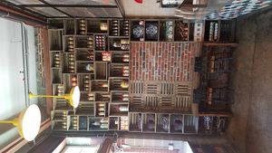 stylish wall at Shouk in Washington