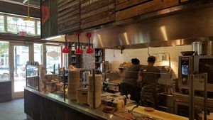 the kitchen at Shouk in Washington