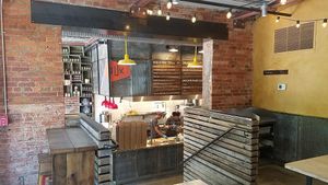 from the seating area at Shouk in Washington