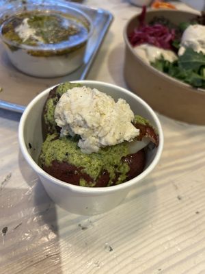 Smashed potatoes were incredible  at Shouk in Washington