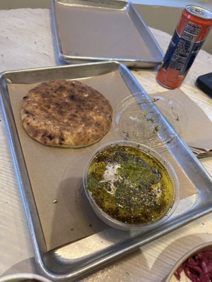 Hummus and pita   at Shouk in Washington