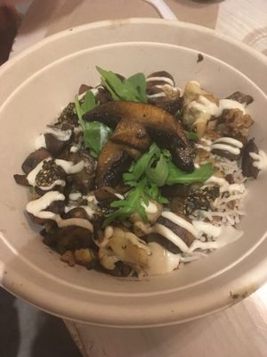 Mushroom bowl at Shouk in Washington
