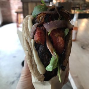 Pita sandwich at Shouk in Washington