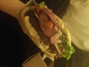 shouk burger, amazing! best vegan food i had in Washington at Shouk in Washington