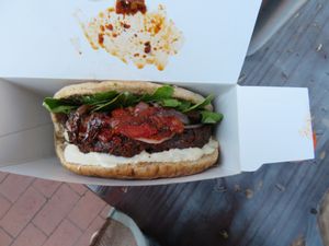 Shouk burger at Shouk in Washington