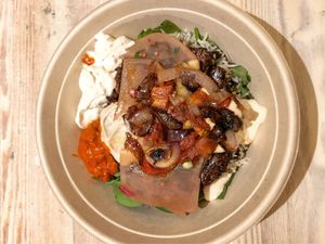 Shouk burger bowl at Shouk in Washington