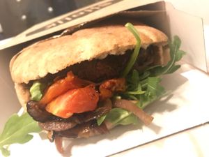 Shouk burger pita at Shouk in Washington