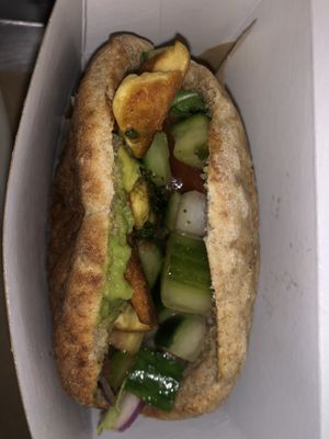 Omelette in pita at Shouk in Washington