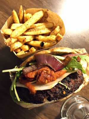 Shouk burger at Shouk in Washington