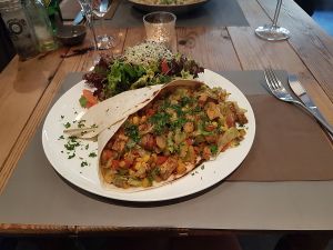 wrap with vegetables at Brasserie Forestiere in Bruges