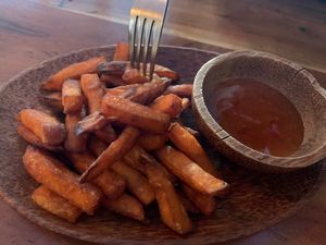 15 - Sweet potato fries and sweet sour sauce   at Anh Dao in Berlin
