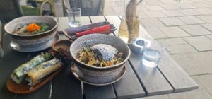 The food was excellent! It was delicious and comforting and cheap at Anh Dao in Berlin