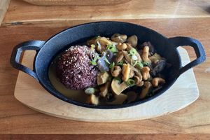 #45 Nam Xao (Mushrooms and Rice with Tofu) - 5/10  at Anh Dao in Berlin