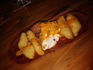 Fried banana with ice cream at Anh Dao in Berlin