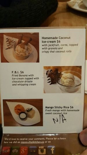 Desserts  at Ma Now Thai Kitchen in Port Coquitlam