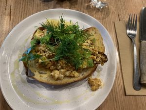 Vegan Harissa, roasted cauliflower   at Kofi Beans in Croydon