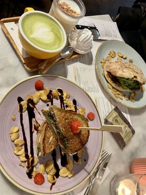 Vegan mozzarella grilled sandwich   at The Happiness Cafe  in Eindhoven