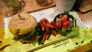 Quinoa burger  at The Happiness Cafe  in Eindhoven
