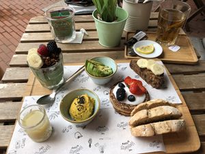 the vegan brunch platter at The Happiness Cafe  in Eindhoven