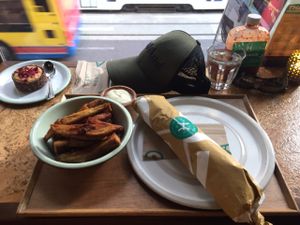 Falafel wrap fries and Lemon cake at Home - Eat To Live in Hong Kong Island