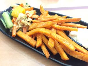 Sweet potato fries at Veggle Cafe in Kowloon