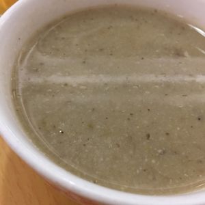 mushroom soup at Veggle Cafe in Kowloon