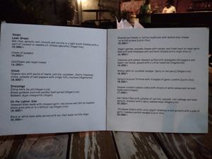 Menu p1 at Kind Earth Eatery in Dar Es Salaam