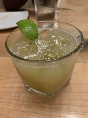 Cane sugar ginger and lime drink, sooo refreshing.  at Malai Kitchen in Southlake