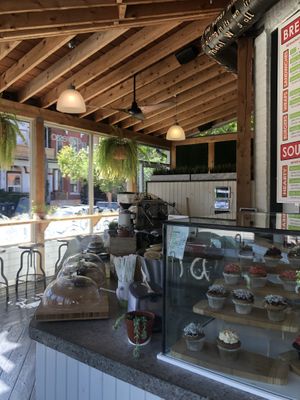 Front of restaurant at Urban Herbivore - Kensington Market in Toronto