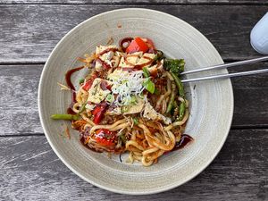 Yakiudon with tofu (42)  at MoschMosch in Oberhausen