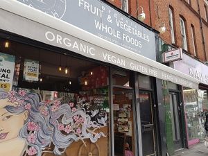 front of shop at Hackney Fresh in East London