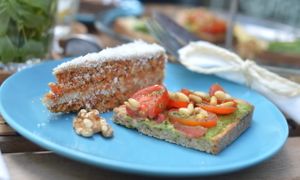 Vegan high tea! at Tribestlife Rawfood Kitchen in Rotterdam