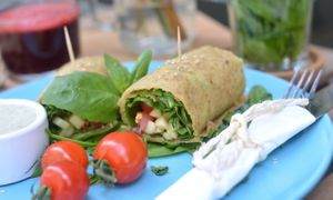 Raw wraps at Tribestlife Rawfood Kitchen in Rotterdam