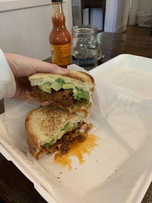 Hot Tempeh Sandwich w/ Avocado 😋  at Graze in Nashville