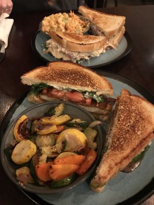 Tuna melt and Tofu bacon sandwich   at Graze in Nashville