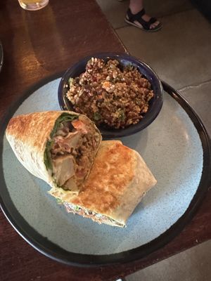 Chorizo Burrito with side of Cranberry Quinoa Salad     at Graze in Nashville