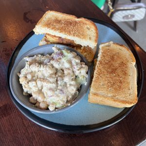 hot tempeh sandwich w tarragon chickpea salad  at Graze in Nashville