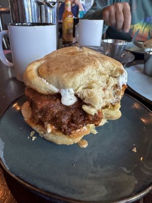 Nashville hot chicken sandwich  at Graze in Nashville