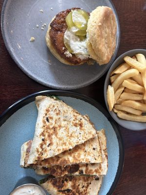 Nashville hot biscuit n quesadilla  at Graze in Nashville
