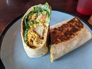 Breakfast burrito at Graze in Nashville