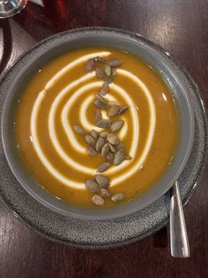 Butternut. Squash soup  at Graze in Nashville